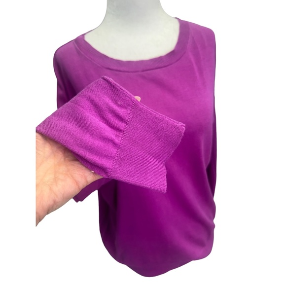 Banana Republic Linen Pink Pullover Crew Neck Sweater Size M - Picture 4 of 10